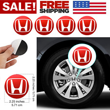 4 Logo Sticker Wheel Center Caps Decal 57mm For Honda Civic Accord Crv Vtec Frv