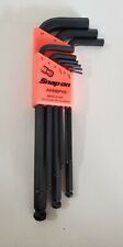 Snap On Tools L-shaped Ball Hex Metric Wrench Set Wholder -9 Keys Screw Holder