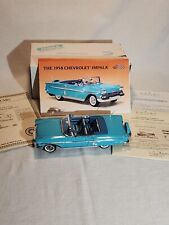 New Danbury Mint 1958 Chevrolet Impala Turquoise- With Papers Brochure