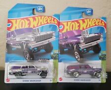 Hot Wheels 64 Nova Wagon Gasser Zamac 007 2023 And Purple Wagon Lot 2
