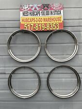1940s-1950s Wheel Trim Rings Set 4 16 Vintage Fit Chevy Ford Dodge Plymouth