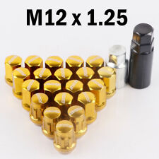 M12x1.25 Rays 17hex 32mm Gold Steel Wheel Lug Lock Nuts 20pcs Set