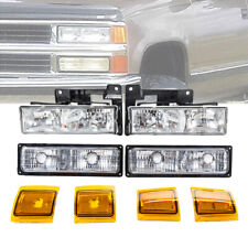 Headlights Corner Parking Lights For 1994-1998 Chevy Ck 1500 2500 3500 Truck