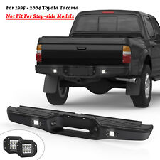 Rear Steel Step Bumper Assembly For 1995-2004 Toyota Tacoma W Led Light