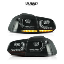 Vland Led Tail Lights For Vw Golf Mk6 Gti R 2010-2013 Full Smoked Rear Light