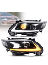 Pair Led Projector Headlights Front Lamps For 2011-2013 Toyota Corolla