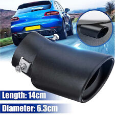 Car Stainless Steel Exhaust Pipe Tail Muffler Bend Tip Black For Honda Civic