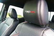 Oem Toyota Tacoma 16-21 Trd Pro Embroidered Black Leather Seat Headrest Set Of 2