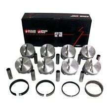 Speed Pro H660cp60 Sb Chevy Sbc 327 Flat Top 5.7 Rod Pistons Moly Rings .060