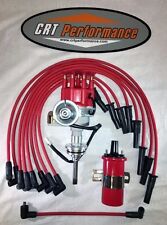 Dodge 273-318-340-360 Red Small Cap Hei Distributor 45k Coil Usa Plug Wires