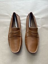 Donald Pliner Darrin Shoes Men Size 8.5 Leather Slip On Cedar Classic Loafers