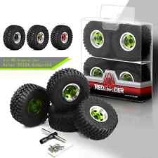 Rc Mud Terrain Tires 1.0 Beadlock Wheel Rims Set For 124 Rc Crawler Car Axial