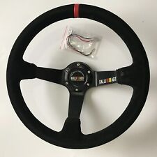 350mm Evo Ralliart Suede Deep Dish Steering Wheel Fit Momo Hub Racing Drifting