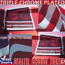 For 2006-2008 Dodge Charger Triple Chrome Tail Light Bezel Covers Trims