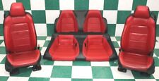 Note 18 Mustang Vert Black Red Leather Heat Cool Buckets Backseat Seats Set