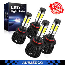 9005 9006 Led Headlights Bulbs 10000k Kit Combo Super White Bright High-low Beam