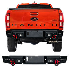 Fit 2019-2023 Ford Ranger Rear Bumper With Led Lights And D-rings