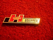 New Hurst Equipped Shifters Vintage Hot Rod Muscle Car Trunk Decklid Emblem 3.5