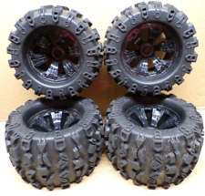 4x Used Mt 18 Monster Truck Tires On 17mm Hex Wheels