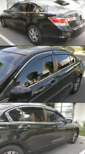 2008-2012 Honda Accord Window Visor Vent Rain Deflector Chrome 1yr Wty Us Seller