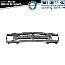 Chrome And Argent Front End Grill Grille For 94-97 Chevy S10 Pickup Blazer