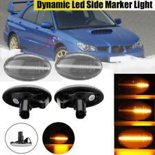Sequential Led Side Marker Turn Signal Lights For Subaru Impreza Wrx Sti 2002-07