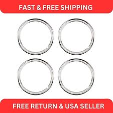 1940 Style Stainless Steel 15 Inch Beauty Ring Ribbed 4-pack