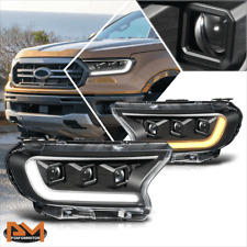 For 19-23 Ford Ranger Xl Xlt Led Drl Projector Headlights W Start Up Animation