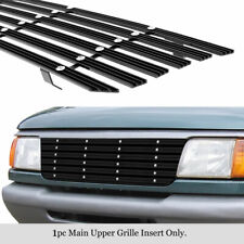 Fits 1993-1997 Ford Ranger Main Upper Black Wide Rivet Billet Grille Insert