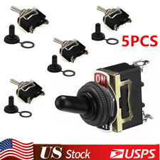 5x 12v Spst Solid Metal Toggle Switch Onoff Single Pole For Marine Automotive