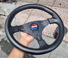 Rare Vintage Datsun Luisi 1989 Italy Black Rubber Made Steering Wheel