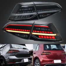Vland Smoked Led Tail Lights For Volkswagen Vw Golf 7 Mk7 2014-2019 Sequential