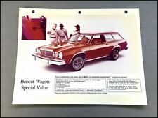 1977 Mercury Bobcat Special Value Wagon 1-page Car Brochure Leaflet Sales Card