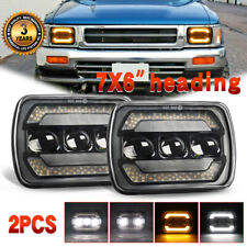 Pair For Toyota 1982-1995 Pickup For Tacoma Truck 5x7 7x6 Led Headlights Drl