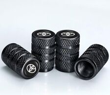 4 Pcs Black-white Tire Valve Stem Cap For Toyota Cars Universal