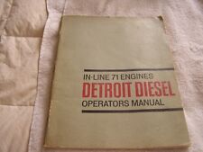 In-line 71 Engines Detroit Diesel Operators Manual 1965