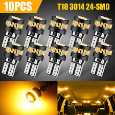 10x T10 194 168 2825 Amber 24 Led License Plate Side Marker Light Interior Bulbs