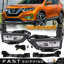 Fog Lights Lamps Set W Switch Bezel Wires For Nissan Rogue S Sv Sl 2017-2020