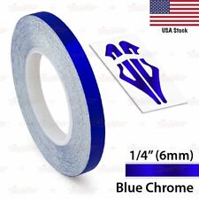 Blue Chrome Roll Vinyl Pinstriping Pin Stripe Car Motorcycle Tape Decal Stickers