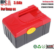 18v Battery For Snap On Ctb6187 Ctb6185 Ctb4187 Ctb4185 18 Volt Lithium-ion 3ah