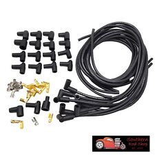 8.5mm Black 90 Degree Spark Plug Wires Hei Chevy Sbc Bbc Ford Mopar 350 454 V8