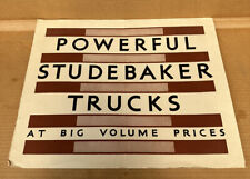 1930s 1940s Vintage Studebaker Trucks Original Dealer Sign 18x15