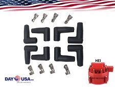 Hei 90 Degree Style Distributor Boot Terminal Spark Plug Wire Kit Of 8