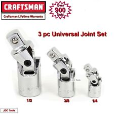 Craftsman 3 Pc Ratchet Wrench Universal Joint Flex Socket Set 2
