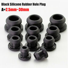 Black Snap-on Hole Plug 2.5mm30mm Silicone Rubber Blanking End Caps Tube Pipe