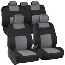 Grayblack Car Seat Covers Set Headrests 6040 Split Bench For Sedan Truck Suv