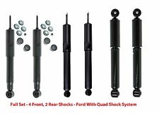 Full Set - Quad Shock System- 6 Shocks-4 Front 2 Rear- Fit Bronco 4wd F100 F150
