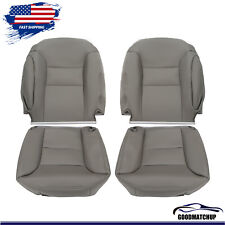 Driver Passenger Bottom Top Leather Seat Cover Gray For Chevy Tahoe 1995-1999