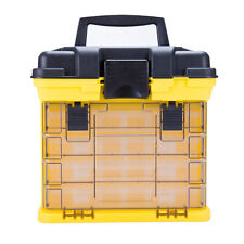 Portable Tool Box With Drawers - Small Hardware Organizer Yellow