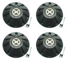 4x American Racing Atx Series Matte Black Wheel Center Caps Ax805 Force 451l215t